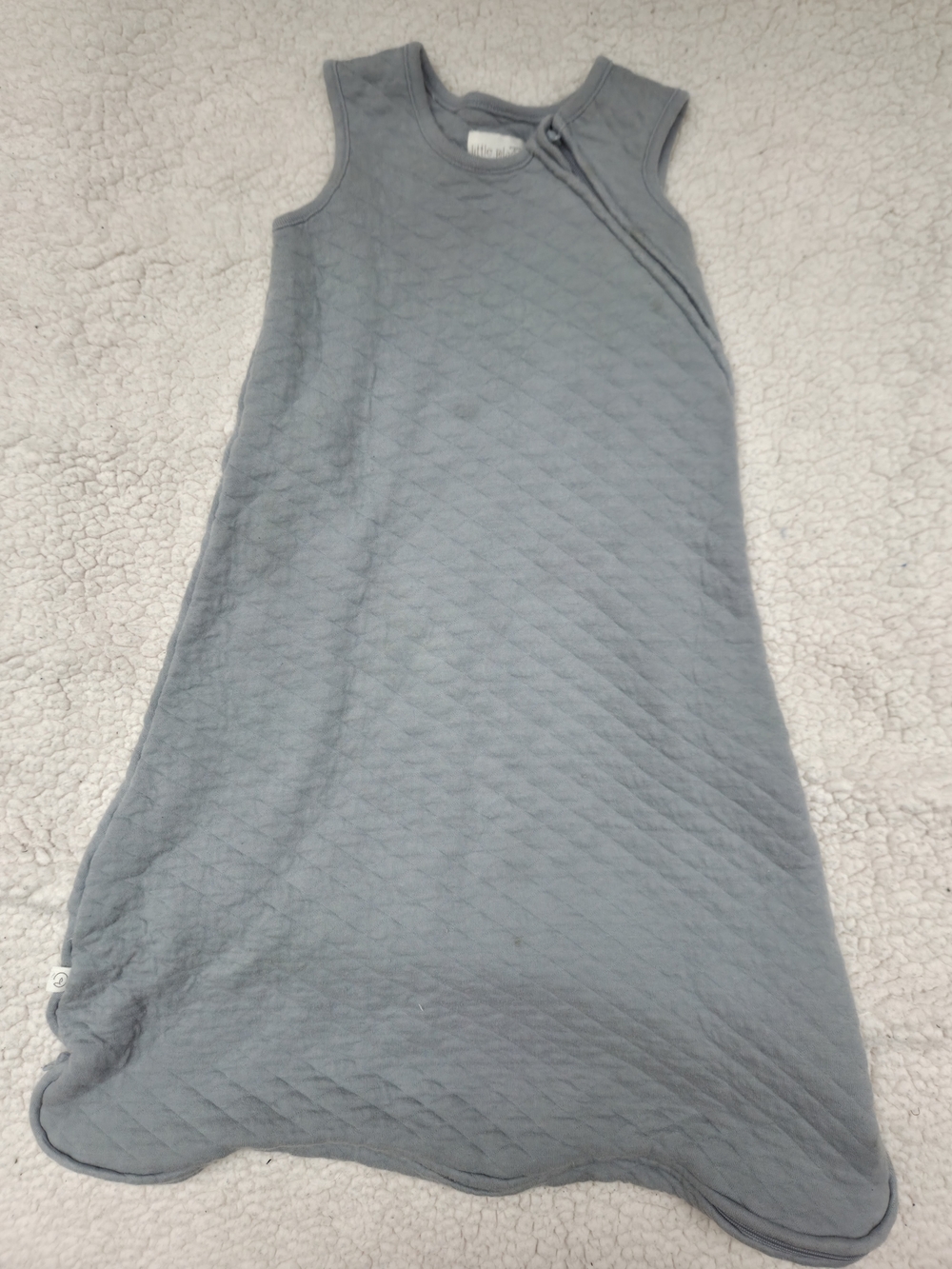 Sleeveless Quilted Sleep Sack in Slate Blue - Soft Cozy Sleep